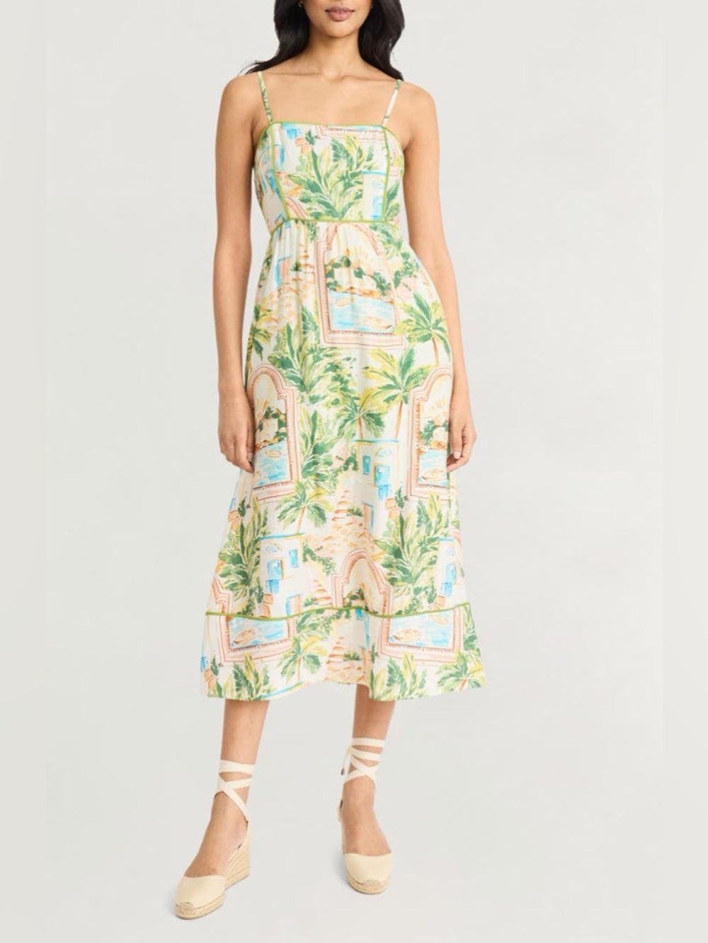 The Good Journey Square Neck Midi Sundress - NWT - Small